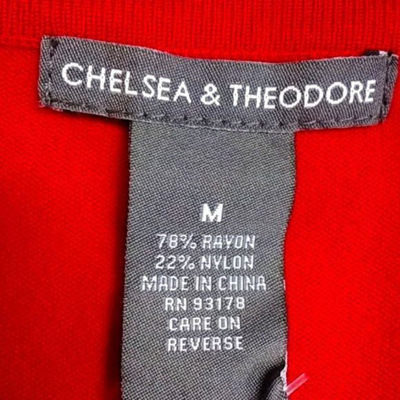 Red Chelsea and Theodore Sweater 4023p - Picture 7 of 7